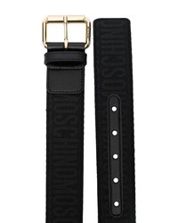 Мужской черный кожаный ремень от Moschino