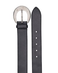 Мужской черный кожаный ремень от Saint Laurent