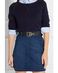 Женский черный кожаный ремень от Frame