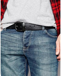 Мужской черный кожаный ремень от Diesel