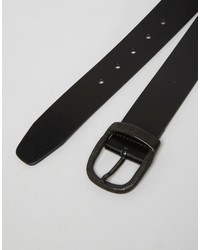 Мужской черный кожаный ремень от Diesel