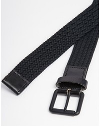 Мужской черный кожаный ремень от Selected