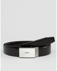 Мужской черный кожаный ремень от Hugo Boss