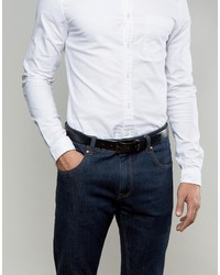 Мужской черный кожаный ремень от Hugo Boss