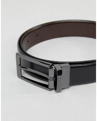 Мужской черный кожаный ремень от Hugo Boss