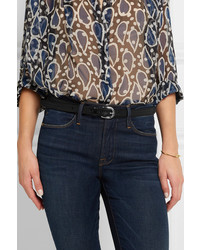 Женский черный кожаный ремень от Isabel Marant