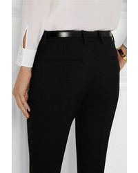 Женский черный кожаный ремень от Saint Laurent