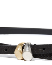 Женский черный кожаный ремень от Maison Margiela