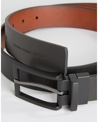 Мужской черный кожаный ремень от French Connection