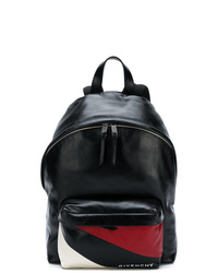 Мужской черный кожаный рюкзак с принтом от Givenchy