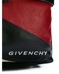 Мужской черный кожаный рюкзак с принтом от Givenchy