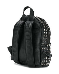 Женский черный кожаный рюкзак с шипами от Philipp Plein