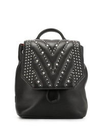 Женский черный кожаный рюкзак с шипами от MCM