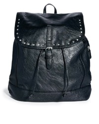 Женский черный кожаный рюкзак с шипами от Pieces