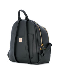 Женский черный кожаный рюкзак с шипами от MCM