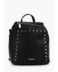 Женский черный кожаный рюкзак с шипами от Vitacci