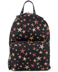 Женский черный кожаный рюкзак со звездами от RED Valentino