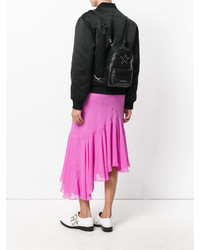 Женский черный кожаный рюкзак со звездами от Givenchy