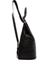 Мужской черный кожаный рюкзак от McQ