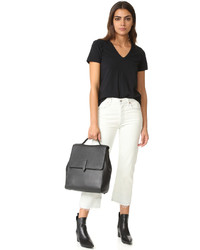 Женский черный кожаный рюкзак от Karen Walker