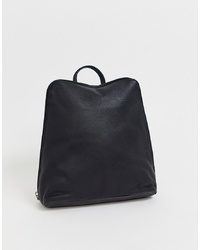 Женский черный кожаный рюкзак от ASOS DESIGN