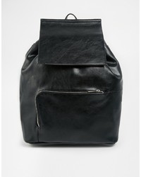 Женский черный кожаный рюкзак от Asos