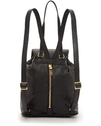 Женский черный кожаный рюкзак от Milly
