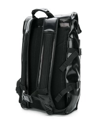 Мужской черный кожаный рюкзак от AMI Alexandre Mattiussi