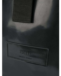 Мужской черный кожаный рюкзак от AMI Alexandre Mattiussi