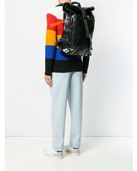 Мужской черный кожаный рюкзак от AMI Alexandre Mattiussi