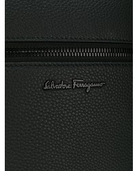 Мужской черный кожаный рюкзак от Salvatore Ferragamo