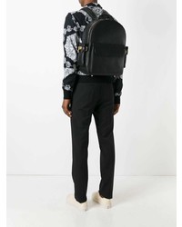 Мужской черный кожаный рюкзак от Buscemi