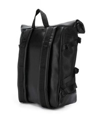 Мужской черный кожаный рюкзак от Versace Jeans