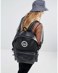 Женский черный кожаный рюкзак от Hype