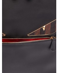 Мужской черный кожаный рюкзак от Fendi