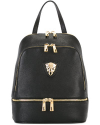 Женский черный кожаный рюкзак от Baldinini