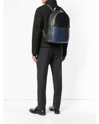 Мужской черный кожаный рюкзак от Emporio Armani