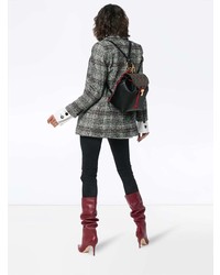 Женский черный кожаный рюкзак от Fendi