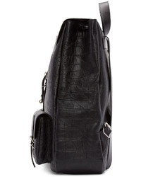Женский черный кожаный рюкзак от Saint Laurent