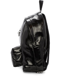 Женский черный кожаный рюкзак от Versus