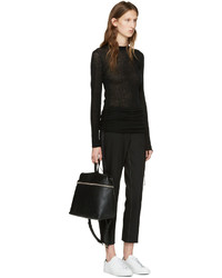 Женский черный кожаный рюкзак от Kara