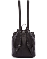 Женский черный кожаный рюкзак от Versus