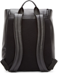 Мужской черный кожаный рюкзак от Diesel