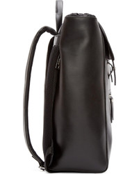 Мужской черный кожаный рюкзак от Diesel