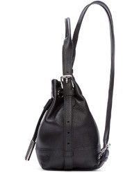 Женский черный кожаный рюкзак от Opening Ceremony