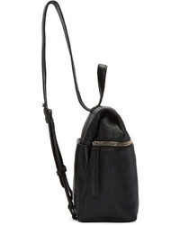 Женский черный кожаный рюкзак от Kara