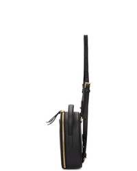 Женский черный кожаный рюкзак от Prada