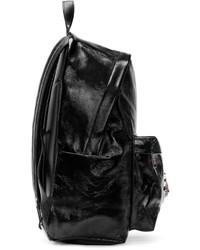 Мужской черный кожаный рюкзак от Versus