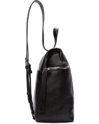 Женский черный кожаный рюкзак от Kara