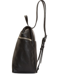 Женский черный кожаный рюкзак от Kara